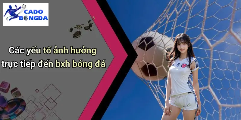 Các yếu tố ảnh hưởng trực tiếp đến bxh bóng đá