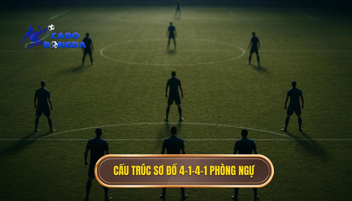 Bản chất và cấu trúc cốt lõi của sơ đồ 4-1-4-1 trong phòng ngự